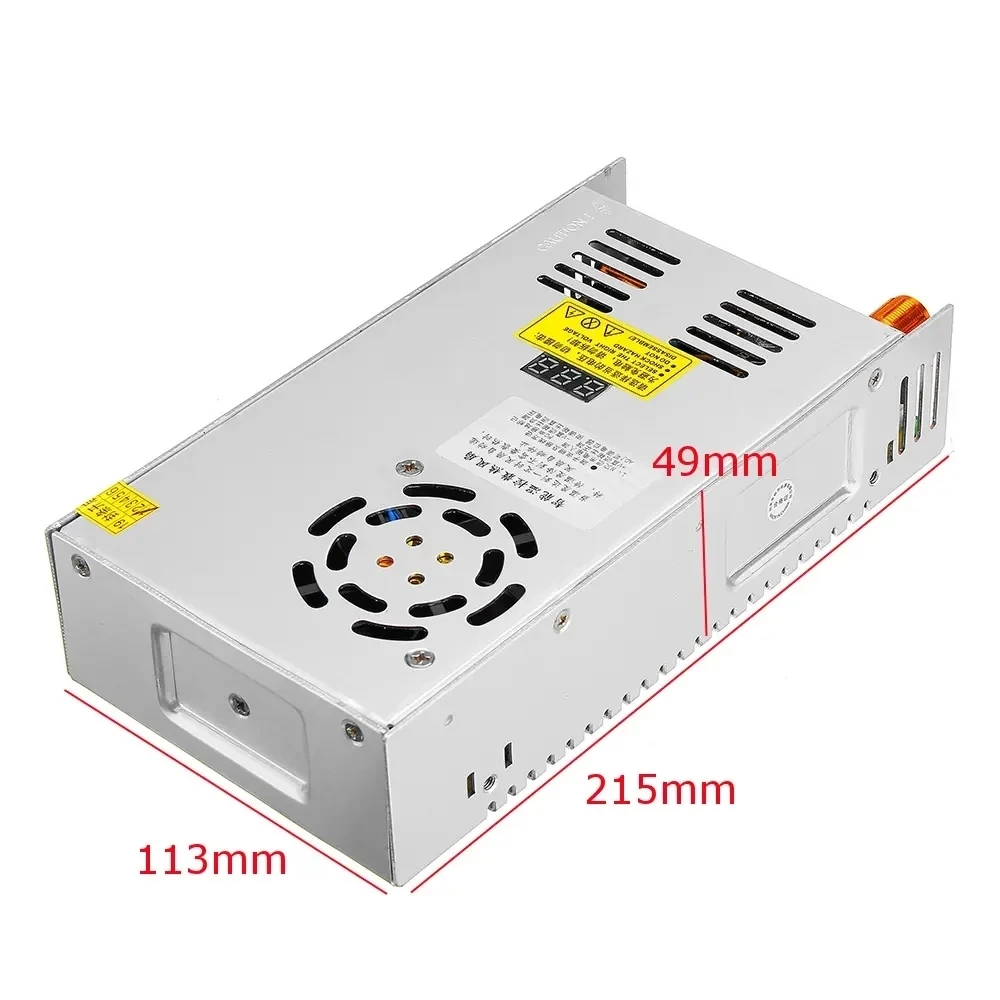 Custom AC 110/220V to DC 0-48V 10A 480W Switching Power Supply Transformer Adjustable Switch Power with Digital PCBA