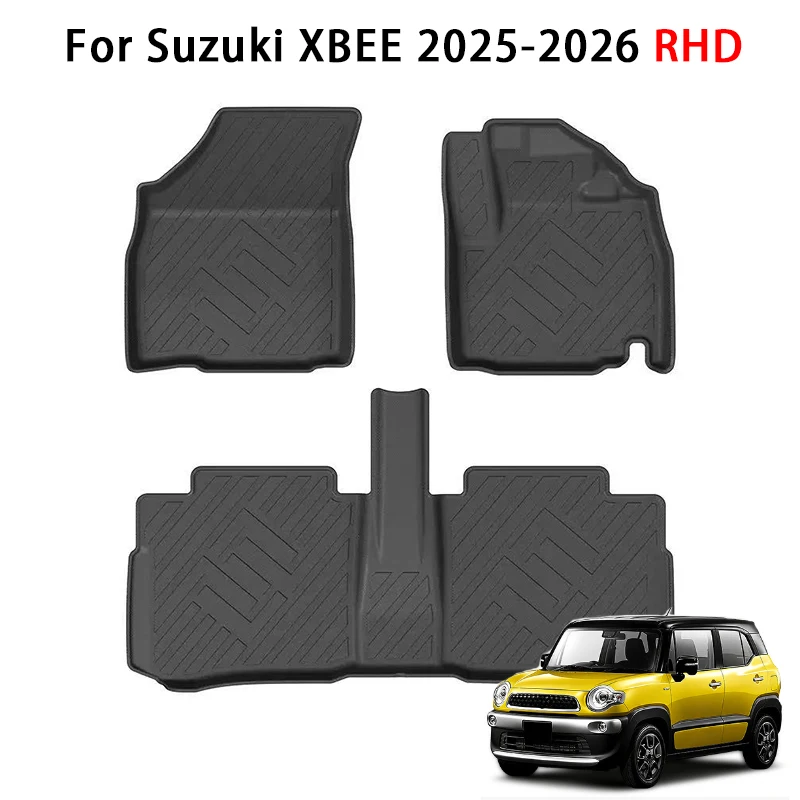 RHD Floor Mats for Suzuki XBEE 2025 2026 Car Mats TPE Waterproof All Weather Foot Mat Right Rudder