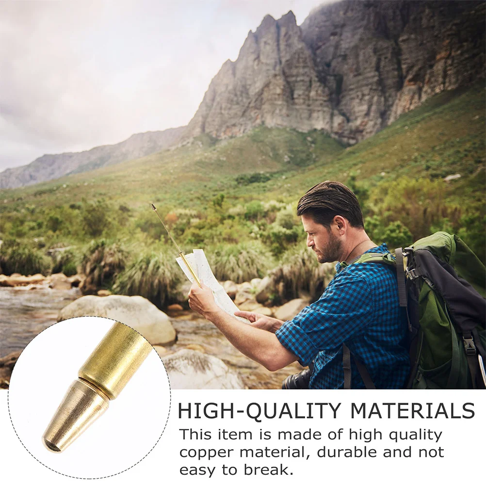 1 قطعة شكل القلم النحاس التغطيس قضيب قابل للسحب قابل للتعديل مرنة Divining قضيب للمياه الوريد البحث الكنز أداة عدة