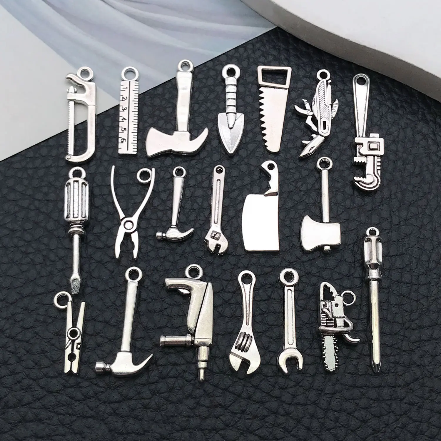 Mix 20 pieces/antique silver tool series fashion jewelry making DIY back to school Halloween Thanksgiving fashion accessories