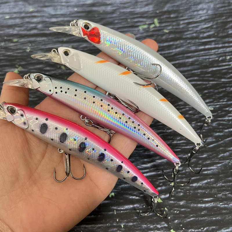 

19g 110mm Sinking Minnow Fishing Lures Saltwater Artificial Hard Bait for Bass Pike Trout Swimbait Wobblers Fishing Accessories