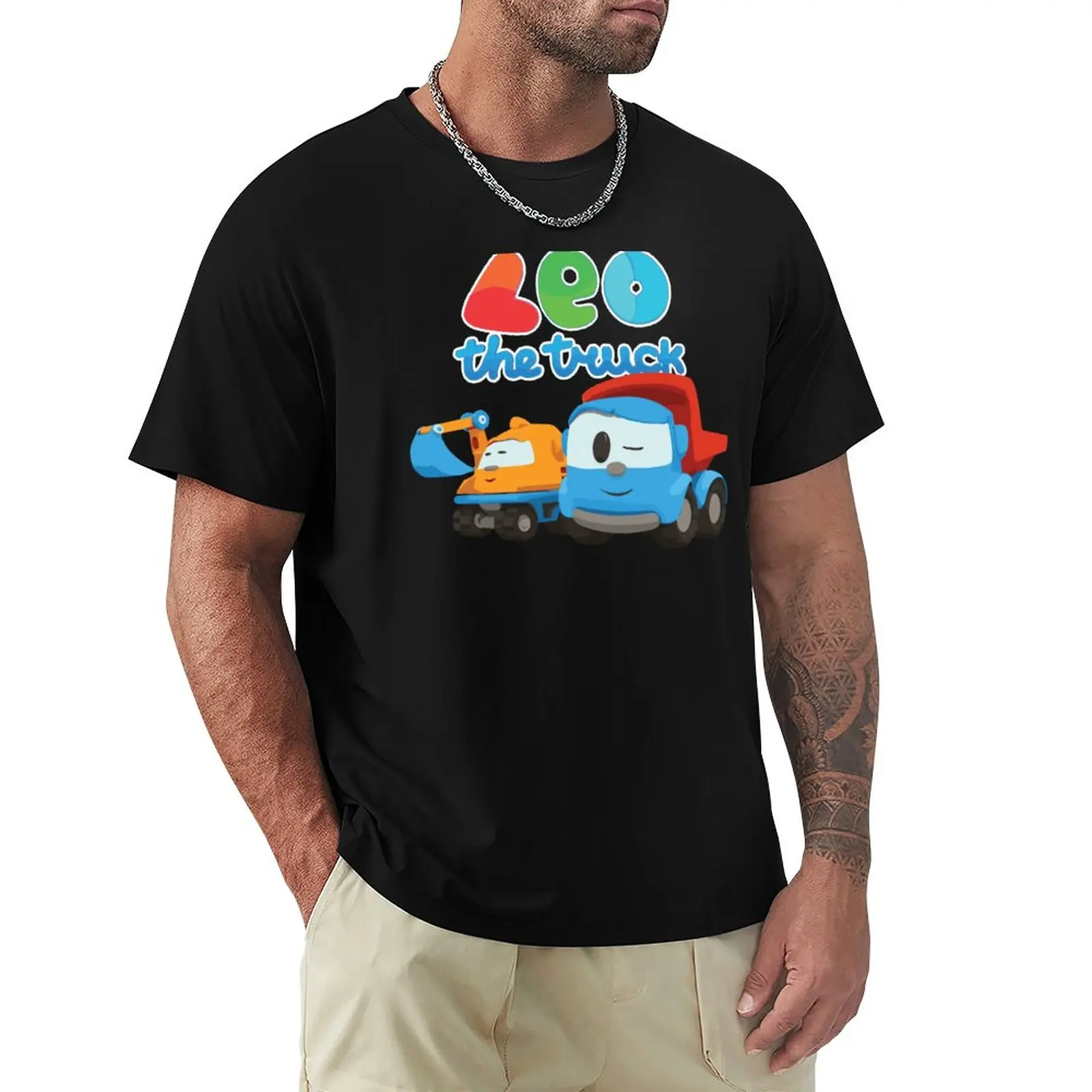 LEO the truck and friend SCOOP the excavator T-Shirt funny t shirt vintage t shirt t shirts for men graphic