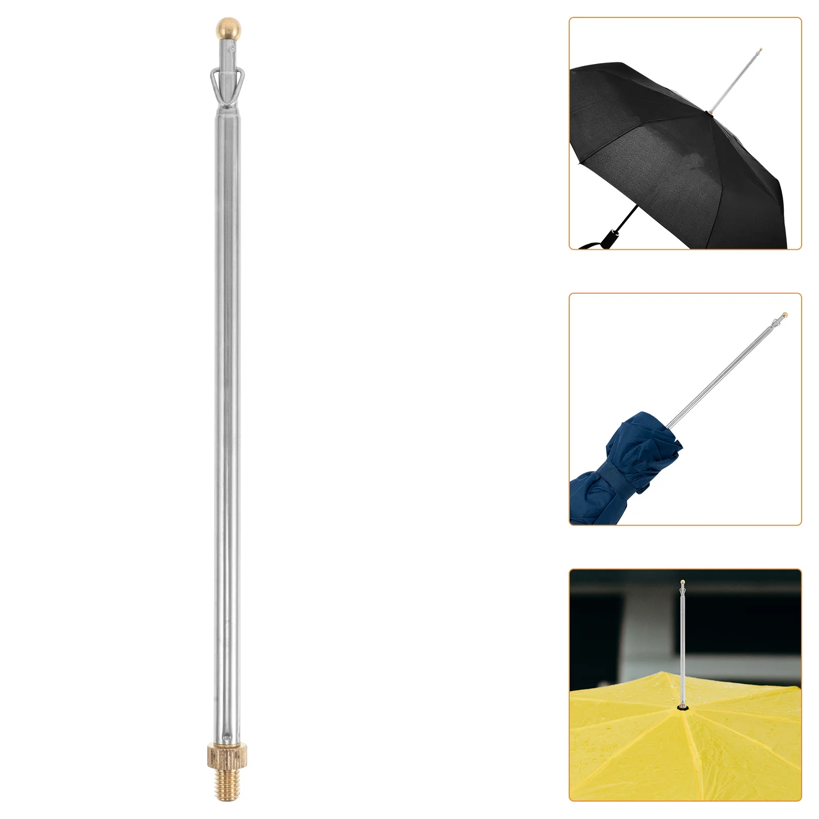 

Guide Umbrella Flagpole Stainless Steel Lightweight Sunshade Pole For Outdoor Activities Tour Navigation Parasol