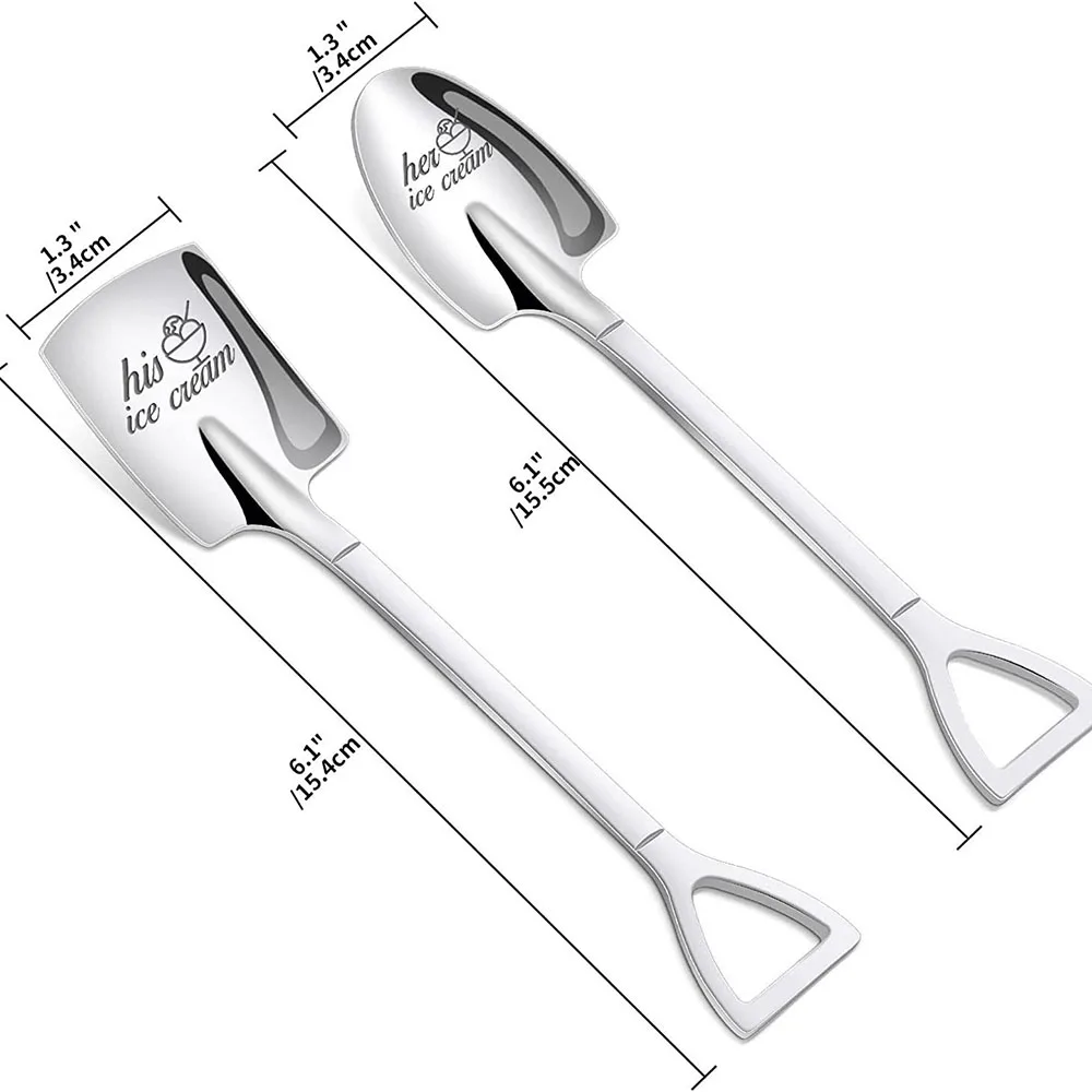 ملعقة هدية للأب الجد الزوج له مضحك محفورة الفولاذ المقاوم للصدأ هدايا عيد ميلاد الآيس كريم مجرفة