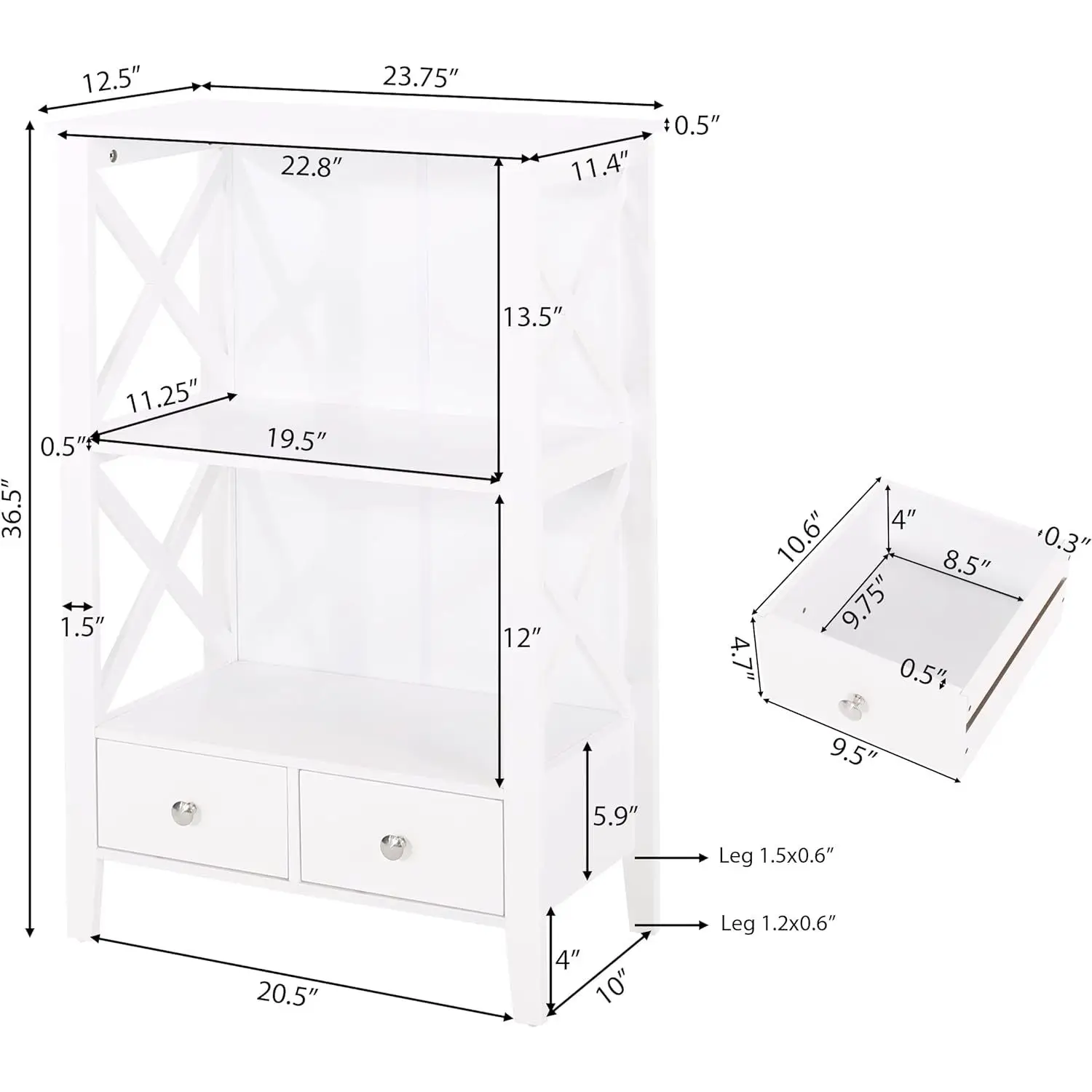 

2 DRAWER STORAGE RACK