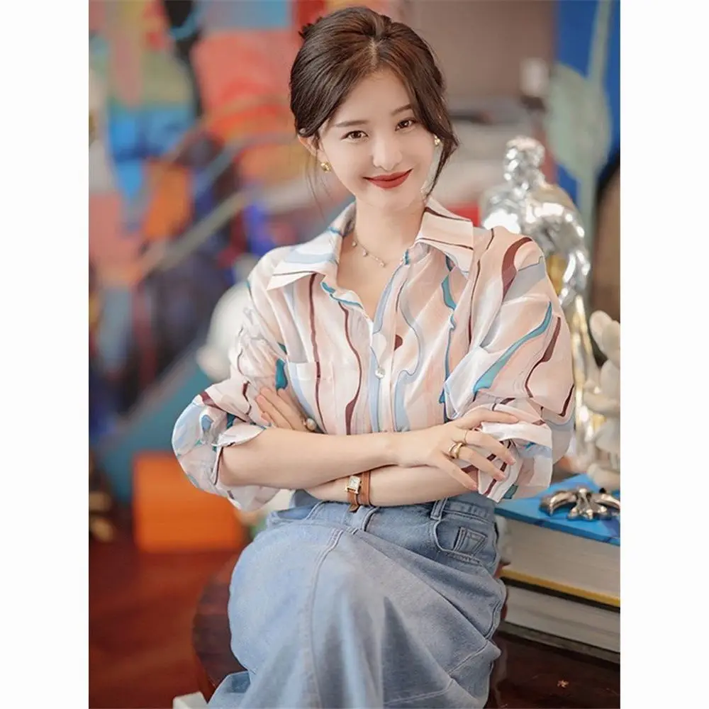 

Рубашки с длинным рукавом, женские рубашки на шнуровке с вышивкой, облегающие богемные женские минималистичные романтические каникулы, праздничная весенняя одежда