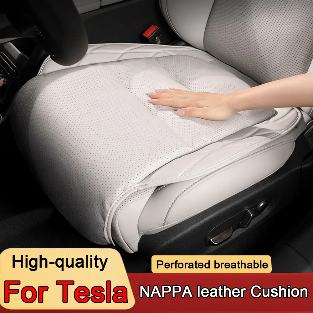 Coprisedile per Auto in pelle Nappa cuscino per sedile Auto morbido cuscino protettivo per sedia per Tesla Model 3 Model Y Model X accessori interni