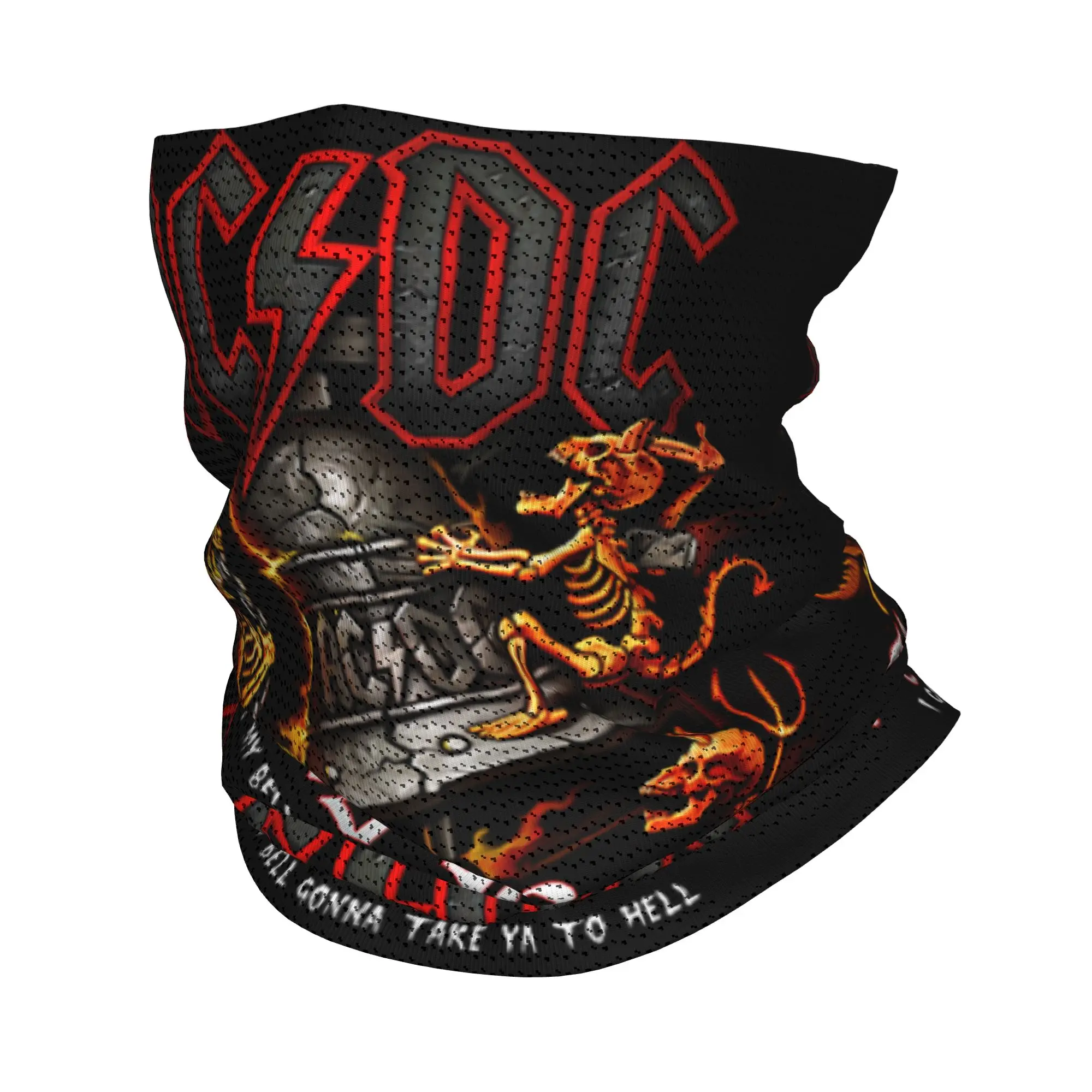 

Зимний ветрозащитный шарф-бандана Custom AC DC Hells Bells для женщин: многофункциональный гейтер для лица, головы и шеи для катания на лыжах, рок-н-ролла и любителей хэви-метала
