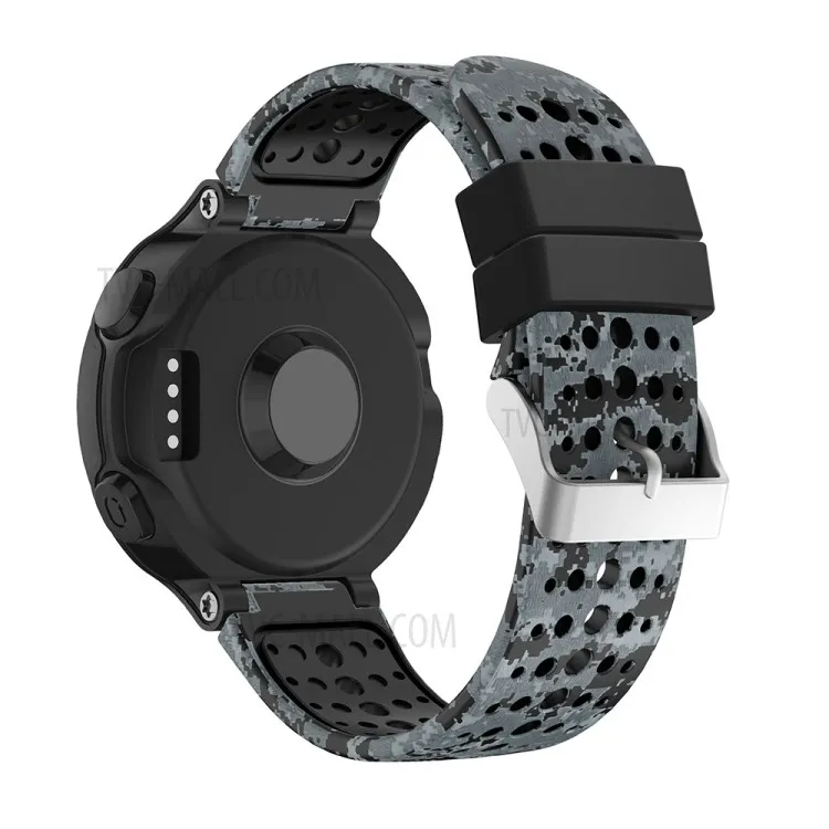

Pattern Printing Soft Silicone Watch Band for Garmin Forerunner 220 / 230 / 235 / 620 / 63 - All Black