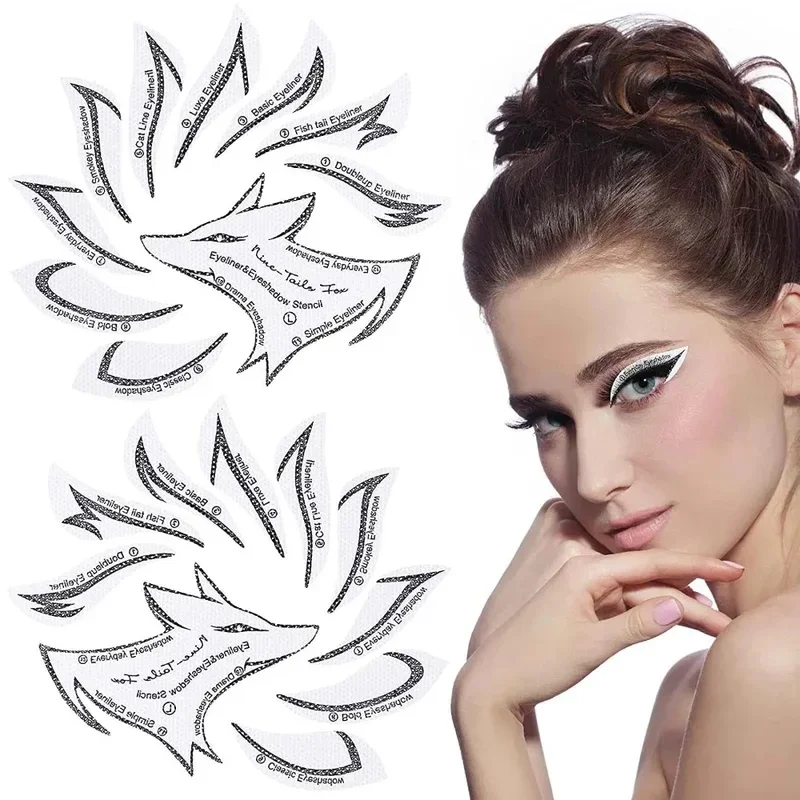 Eyeliner Template Eye Makeup Stencil Eyebrows Eye Shadow Makeup Template Accessories Styling Drawing Guide Shaping Tool