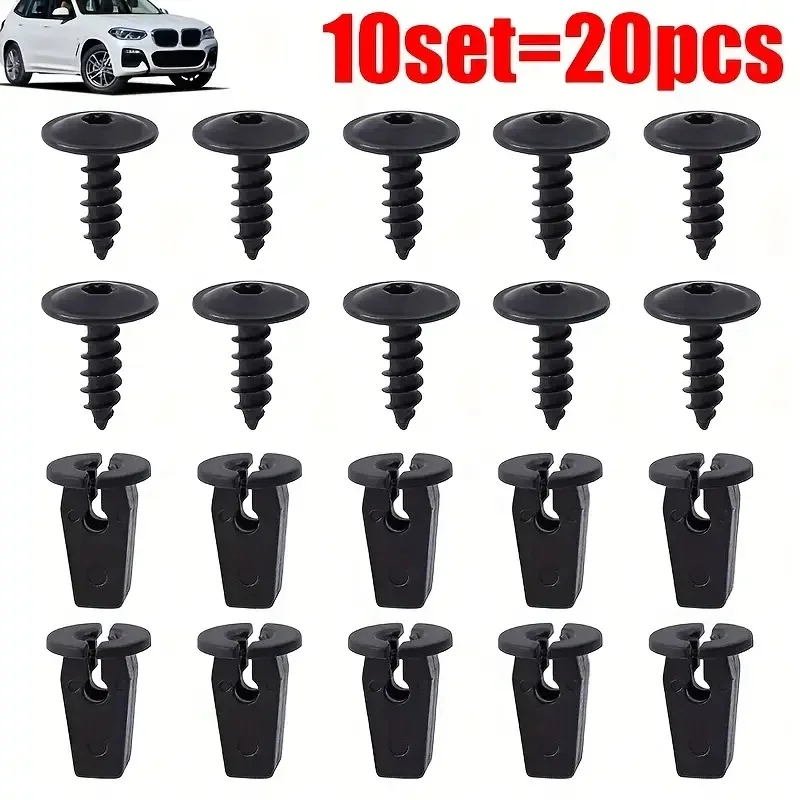 20 штук крепежей для защиты двигателя поддона и колесных арок с резиновыми втулками для VW.