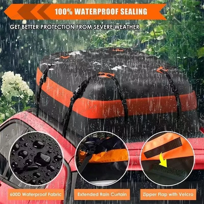 For car rainproof luggage, outdoor roof luggage, wear-resistant storage bag, waterproof roof large capacity