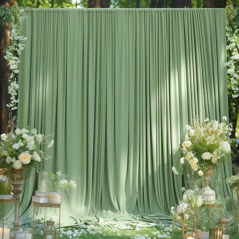 1 Stück Faltenfreier Hintergrundvorhang für Hochzeit, Brautparty, Babyparty, Foto, Bühnenhintergrund, Stoffdekoration für Geburtstagsfeiern