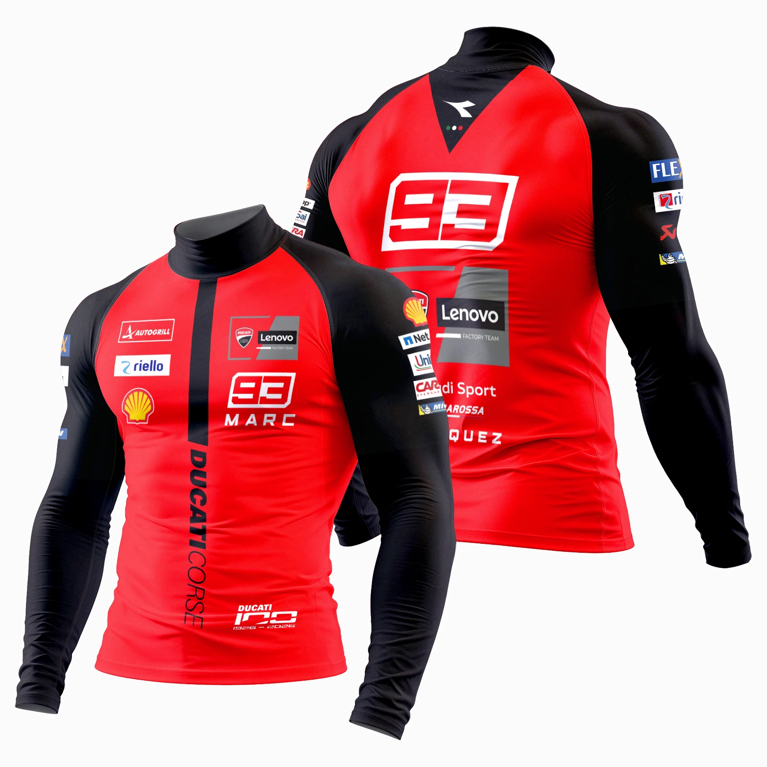 Hot Selling Outdoor Men’s Form Fitting Apparel New MARC MARQUEZ Motorcycle Quick-Drying Breathable Long-Sleeve Cycling Jersey