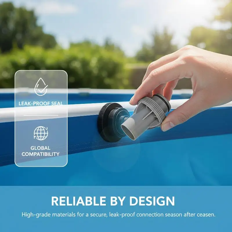 38MM Pool-Schlauchadapter Wasserdichter Korrosionsbeständiger Verbinder für Eingelassene Schwimmbäder Wasserrohr-Verbindung – Detail 5