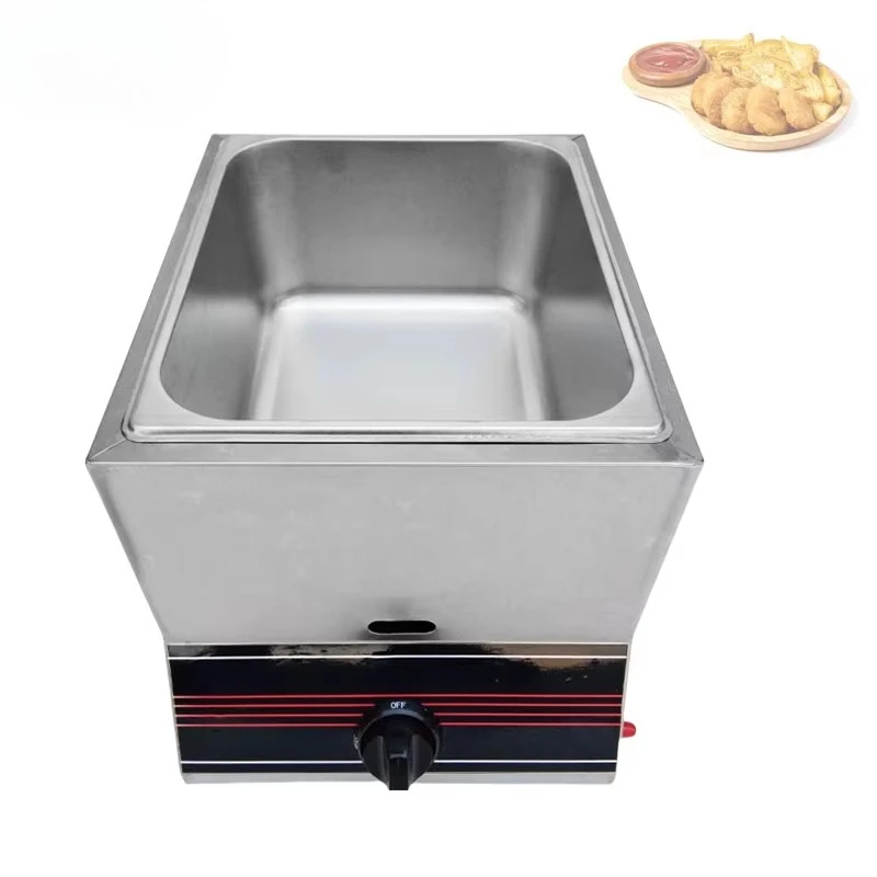 Thickened Commercial Gas Deep Fryer, LPG Gas Frying Machine for Skewers, Fries, Oden & Chicken Steak