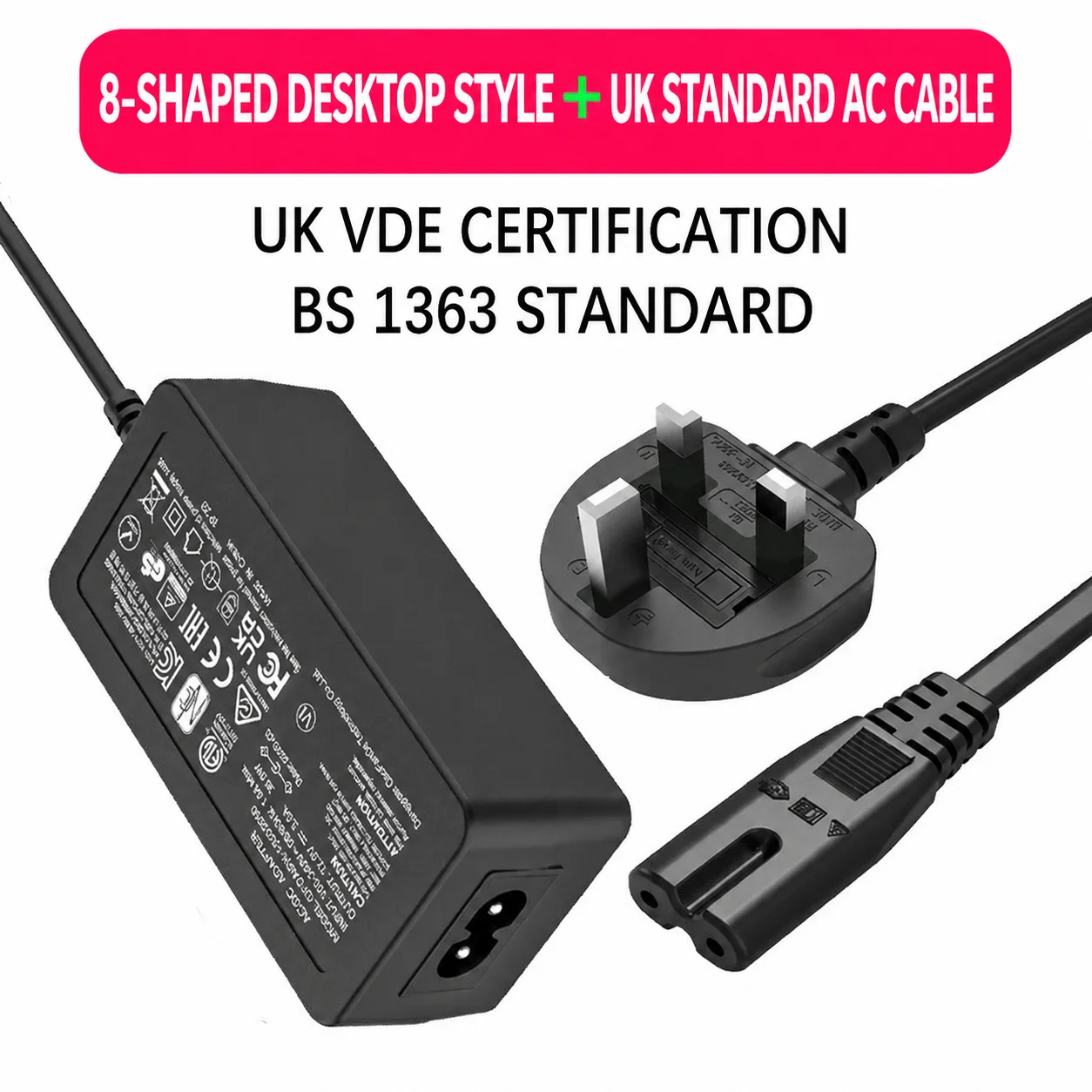 12V 3A Power Adapter 36W AC DC Desktop Adapter 100-240V 5.5x2.1mm for Monitor Router CCTV Camera LED Strip GFD-A5W-DG