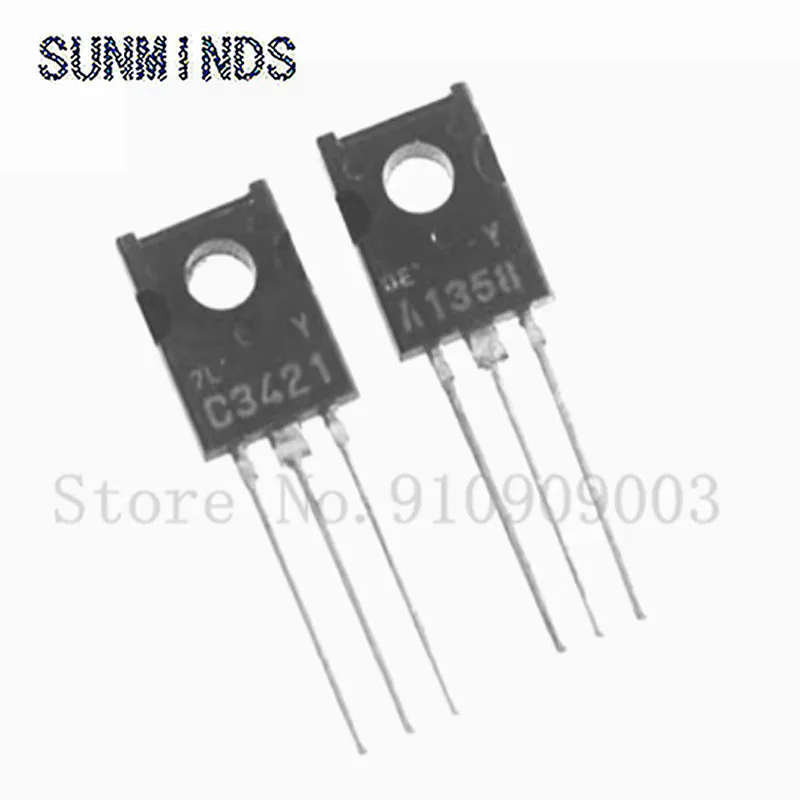 10pcs 2SA1358 2SC3421 (5PCS* A1358 +5PCS* C3421 ) 2SA1358-Y 2SC3421-Y TO-126 new original