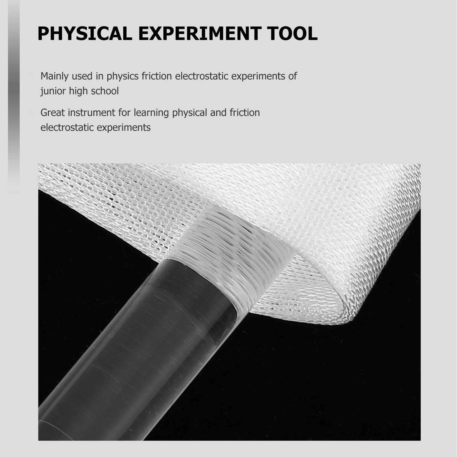 

2pcs Friction Electrification Rod Glass Stick Silk Cloth For Physics Static Experiment Teaching Tool School Science