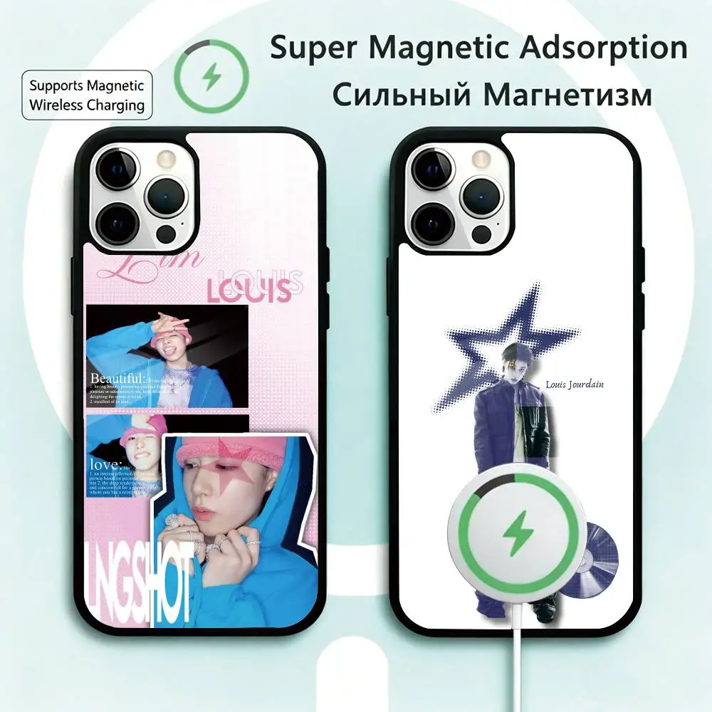 

Louis LNGSHOT Phone Case For iPhone17,16,15,14,13,12,11 Plus,Pro Magnetic Supports Magnetic Wireless Charging