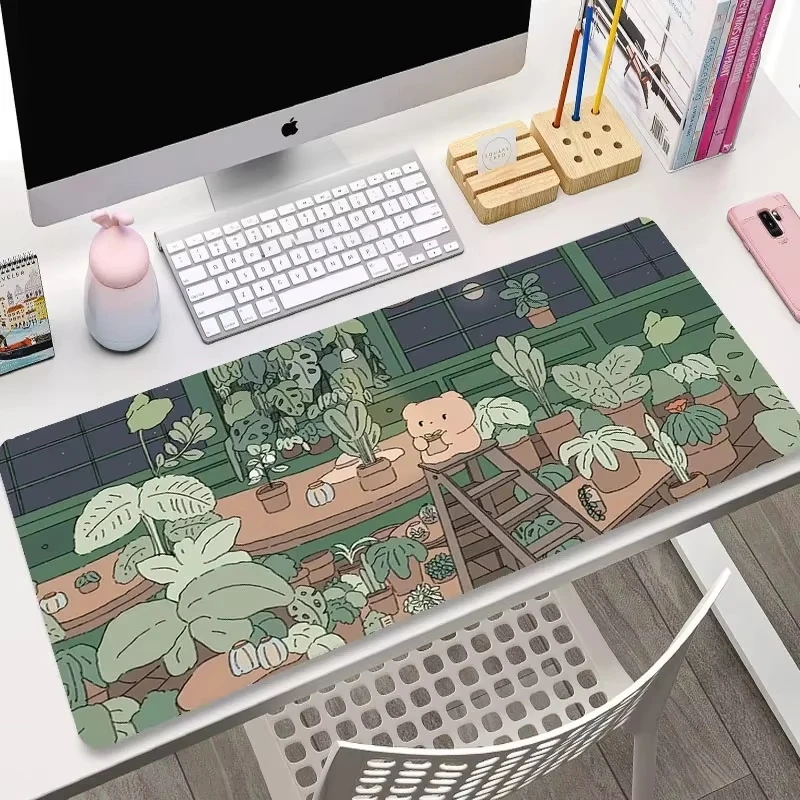 Nier Automata Mouse Pad White-Haired Girl Gamer Desk Mat Sailor Moon Sexy Gaming Laptops Office Accessories For Genshin Impact