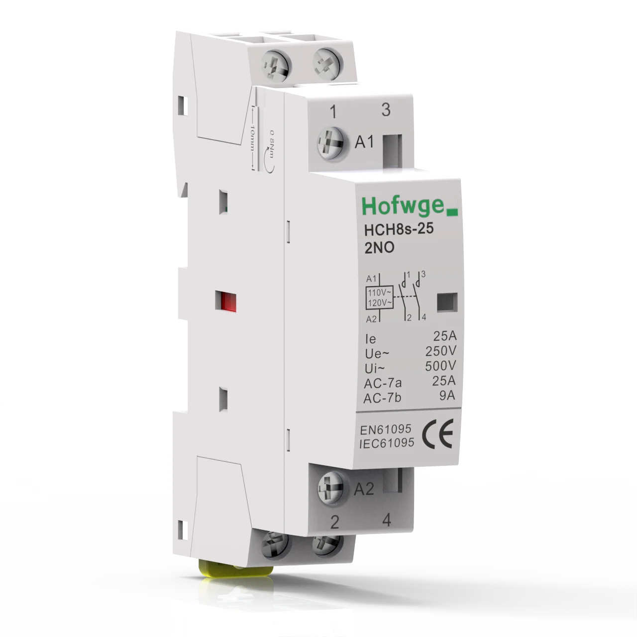 контактор HCH8s-25 Modular AC Contactor 25A 2P 2NO 2NC 1NO1NC 50Hz DC24V AC110V 220V Automatic Household Contactor Din Rail Type