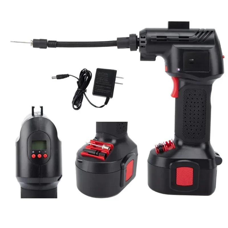 New Functions Auto Shut Off Car 12v Inflatore Portable Tire Air Inflator with Battery Car Charger