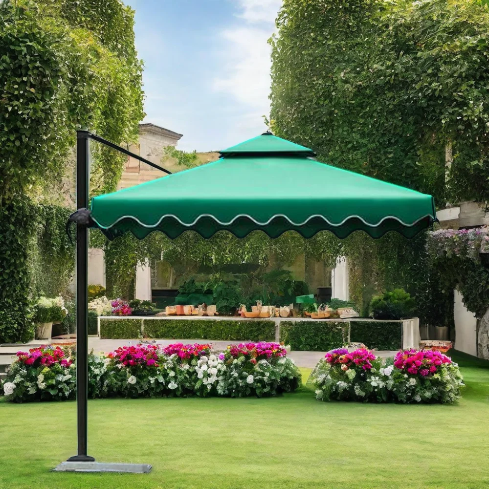 High Quality Adults Patio Space Leisure Style Pongee Material Garden Parasol Umbrella Promotional Sun Beach Umbrella