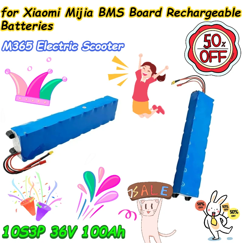 

10S3P 36V 100Ah for Xiaomi Mijia M365 Electric Scooter BMS Board Rechargeable Batteries