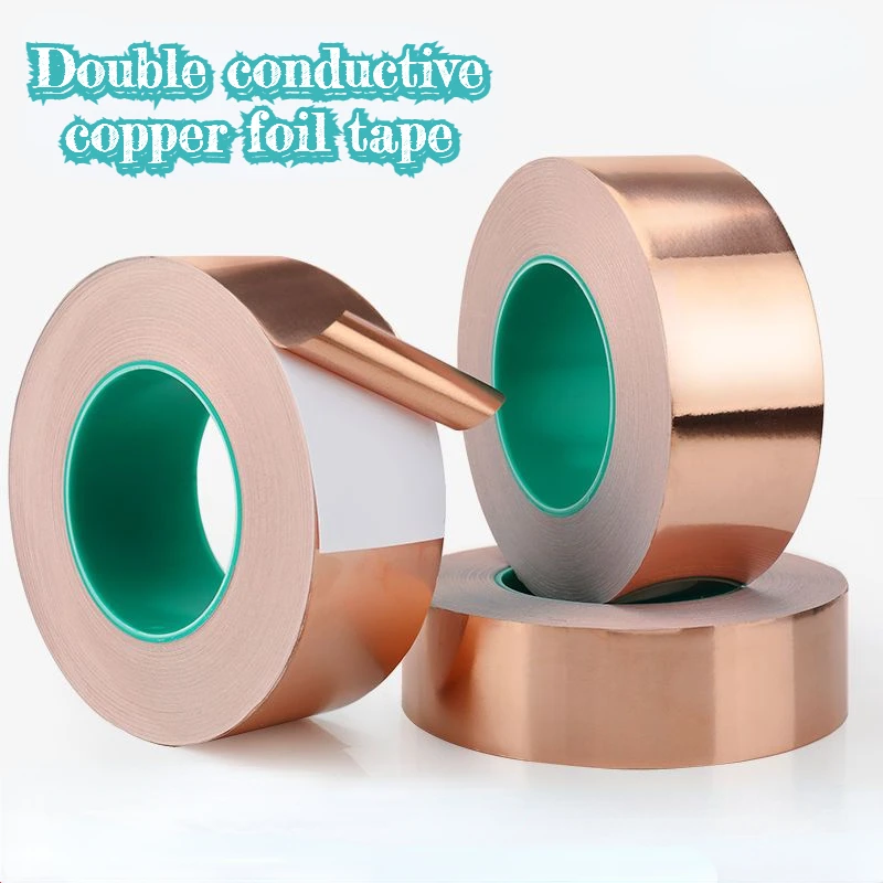 

0.05-0.1mm Copper Foil Tape Pure Copper Thickened High Temperature Resistant Shielding Electromagnetic Tape Anti-radiation C5556