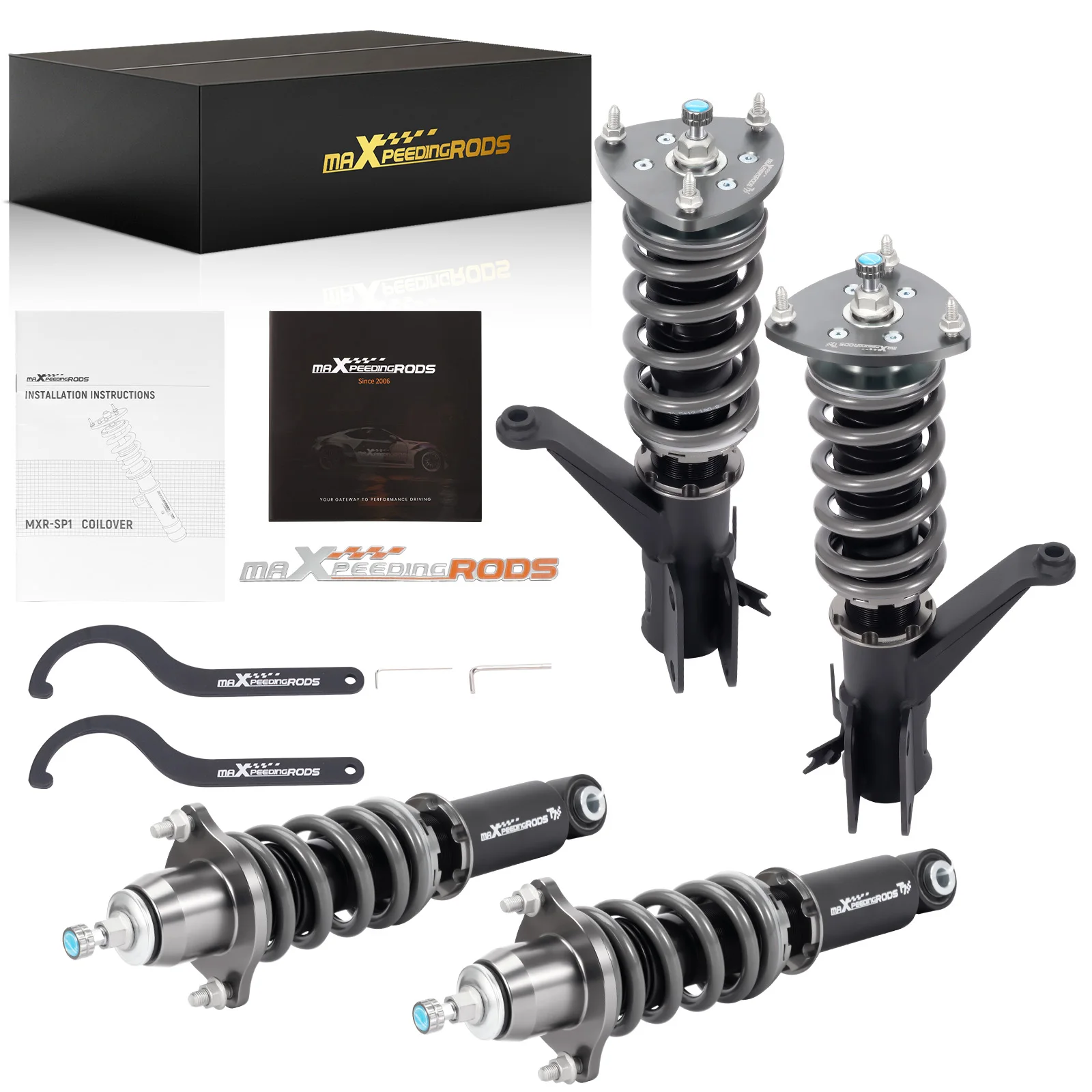 MaXpeedingrods 24 Level Damper Coilover Suspension Lowering Kit for Honda CR-V 2002-2006