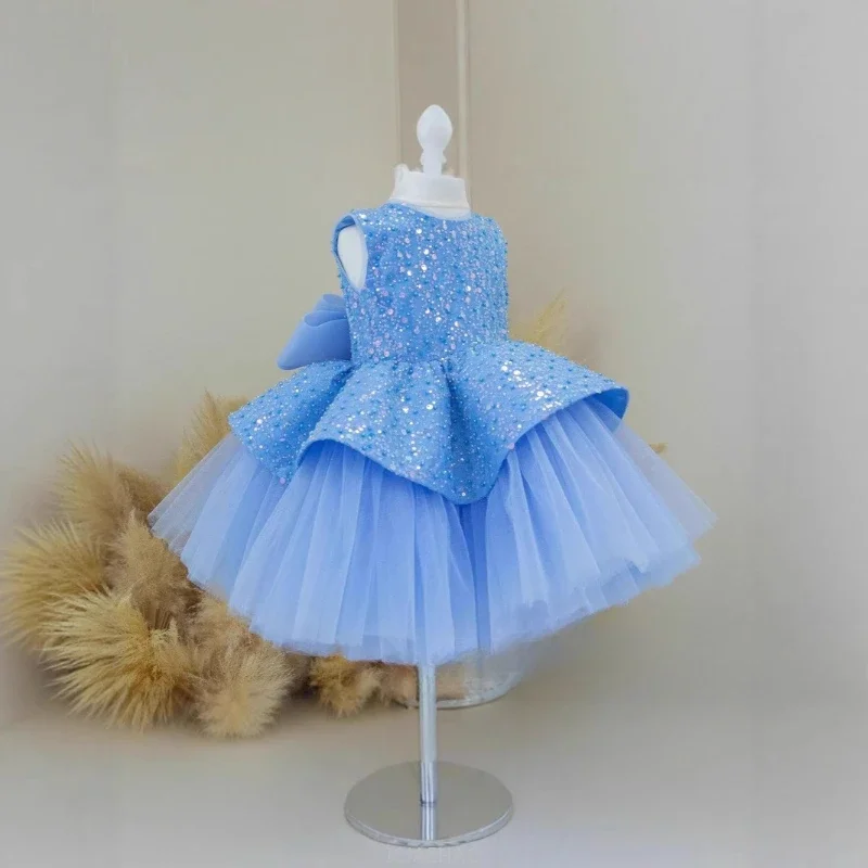 

Party Dress 2025 New Girls Princess Birthday Gown Kids Pageant Skirt Formal Occasion Outfit First Year Celebration Flower Girl