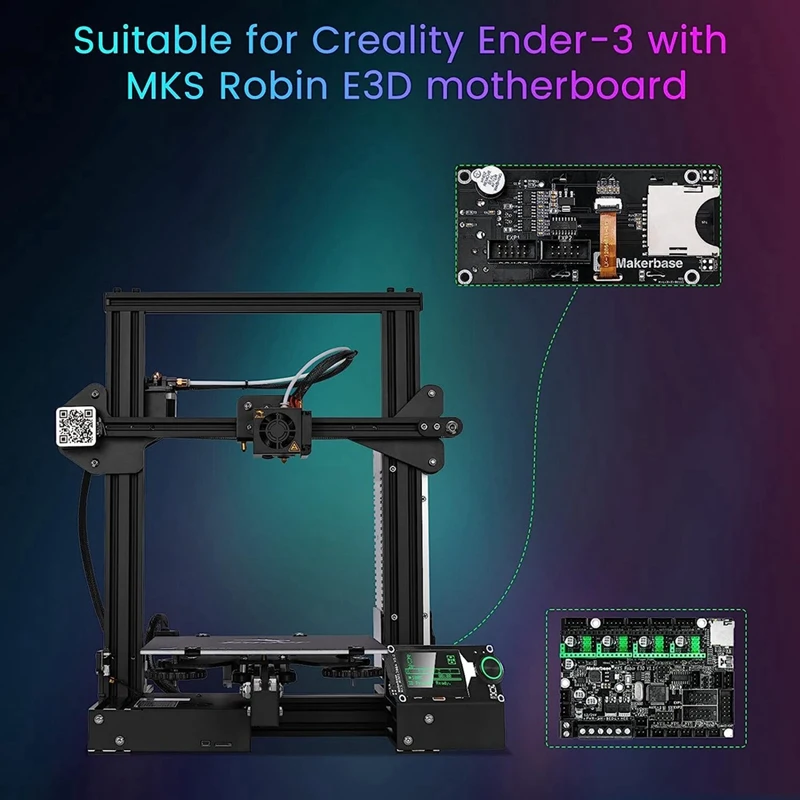 Pantalla de visualización inteligente LCD frontal para Makerbase MKS MINI12864 V3, inserto de tarjeta SD, reemplazo de impresora 3D, MKS, SKR, VORON Mini 12864