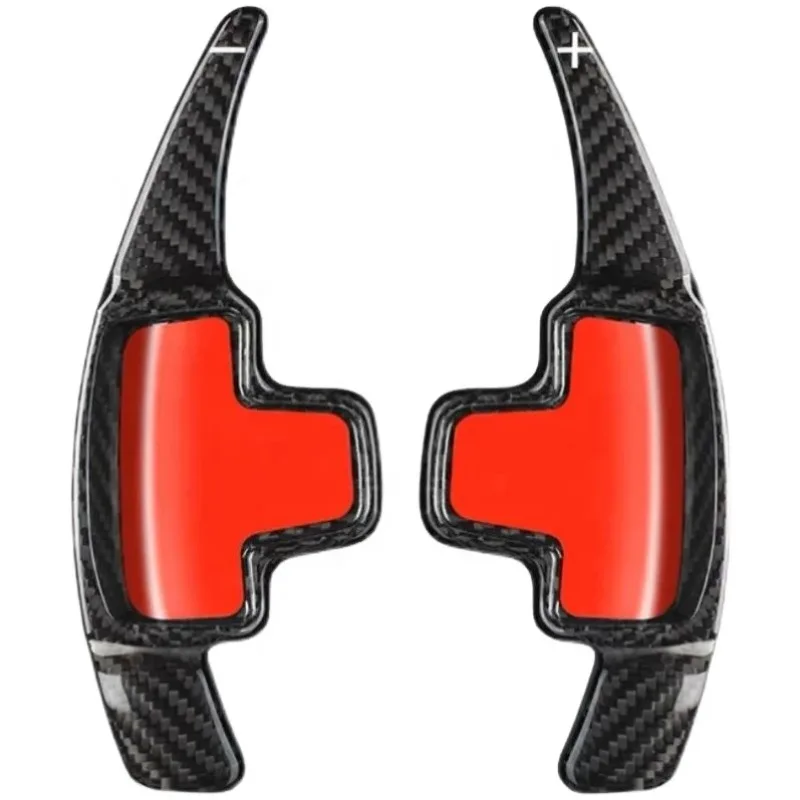 Real Carbon Fiber Steering Wheel Gear Panel Paddle Shifter Extensions Interior Accessory for   Ben