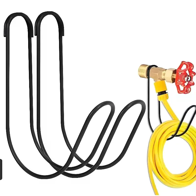Wall Mount Water Hose Storage Holder Rust Resistant Household Tap Pipe Organizer for Courtyard Watering Gardening Use