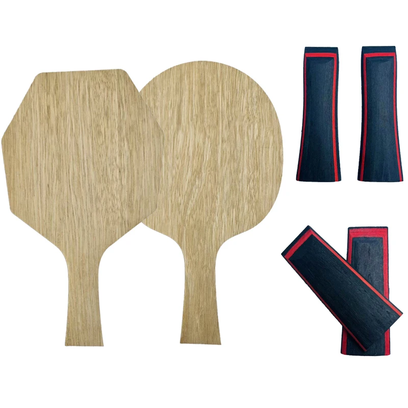 Hexagon Rotundity Table Tennis Blade 7 Ply Wood Ayous Core Inner Dyed Carbon Fiber Blade Ping Pong Bat Paddle with FL/CS Handle