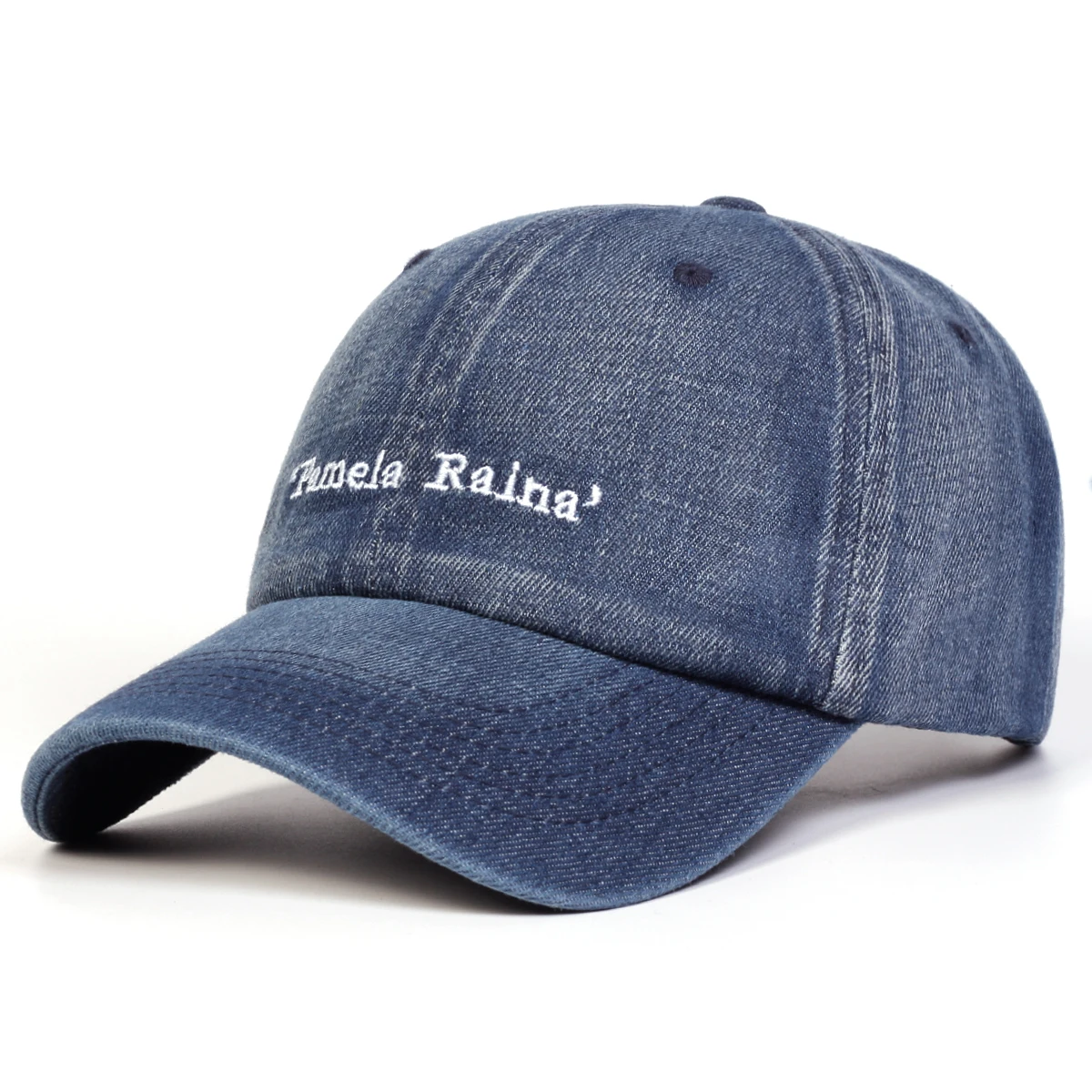 Unisex Pamela Raina Letter Embroidery Wash Baseball Caps Adjustable Casual Hats Spring and Autumn Outdoor Sunscreen Hat image 4
