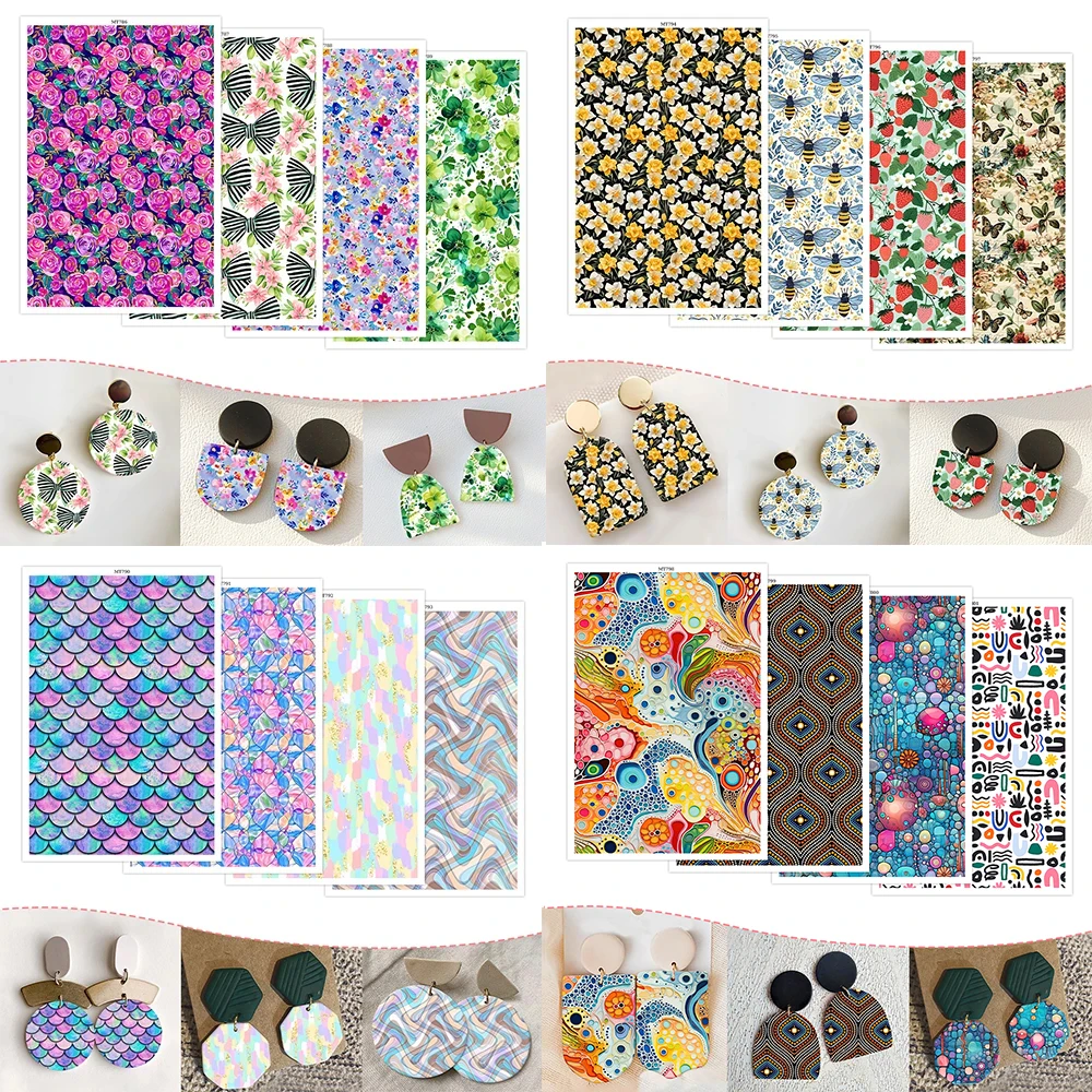 Polymer Clay Watercolor Transfer Paper Engraving Printing Modeling Decorative Paper Handmade Ceramic Craft Pottery Making Tools