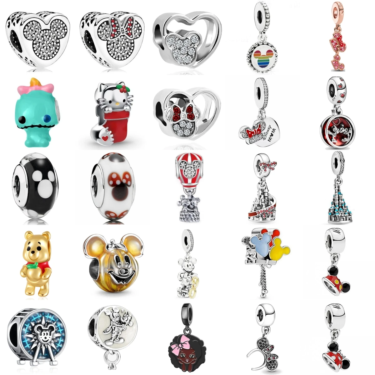 

Miniso Disney, стерлинговое серебро 925 пробы, воздушный шар, рождественские чулки, подвески, оригинальные бусины, подходят для браслета, женские ювелирные изделия своими руками