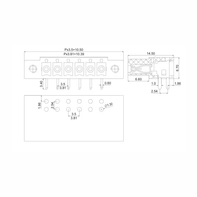100PIN15EDGAM 3.5MM 2P ~ 12P PCB PLUG-IN TEMINAL BLOCKS KF2EDGAM IMC 1,5/ 2-GF-3,81 PHOENIX CONTACTOR