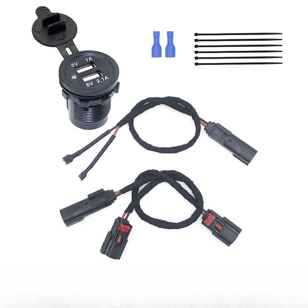 For Outdoor Riding USB Power Outlet ABS Electrical Accessory Direct Replacement Design For Snowmobile Dashboard