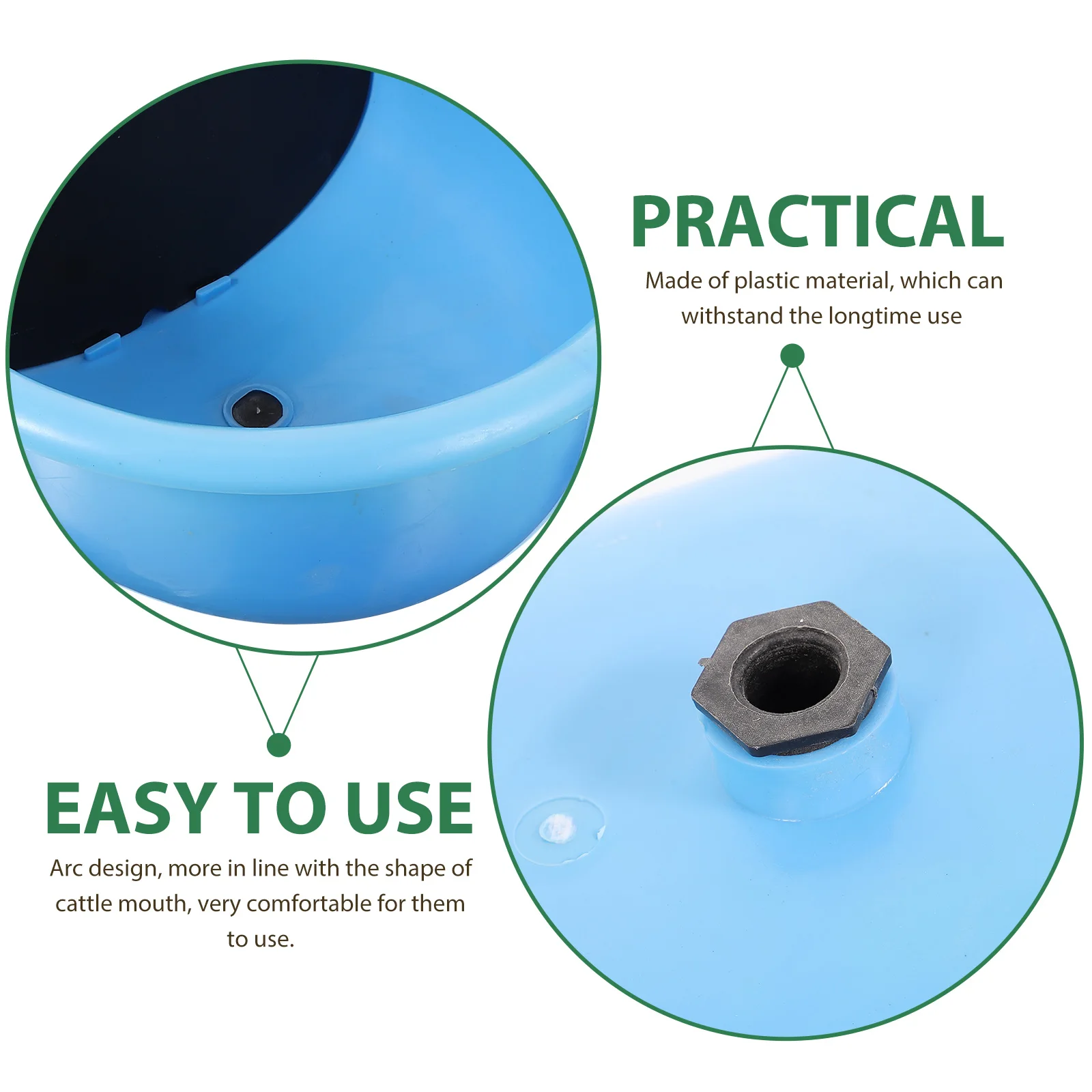 

Plastic Cow Water Bowl with Float Portable Large Capacity Livestock Drinking Fountain Sheep Pigs Cattle Farm Animal
