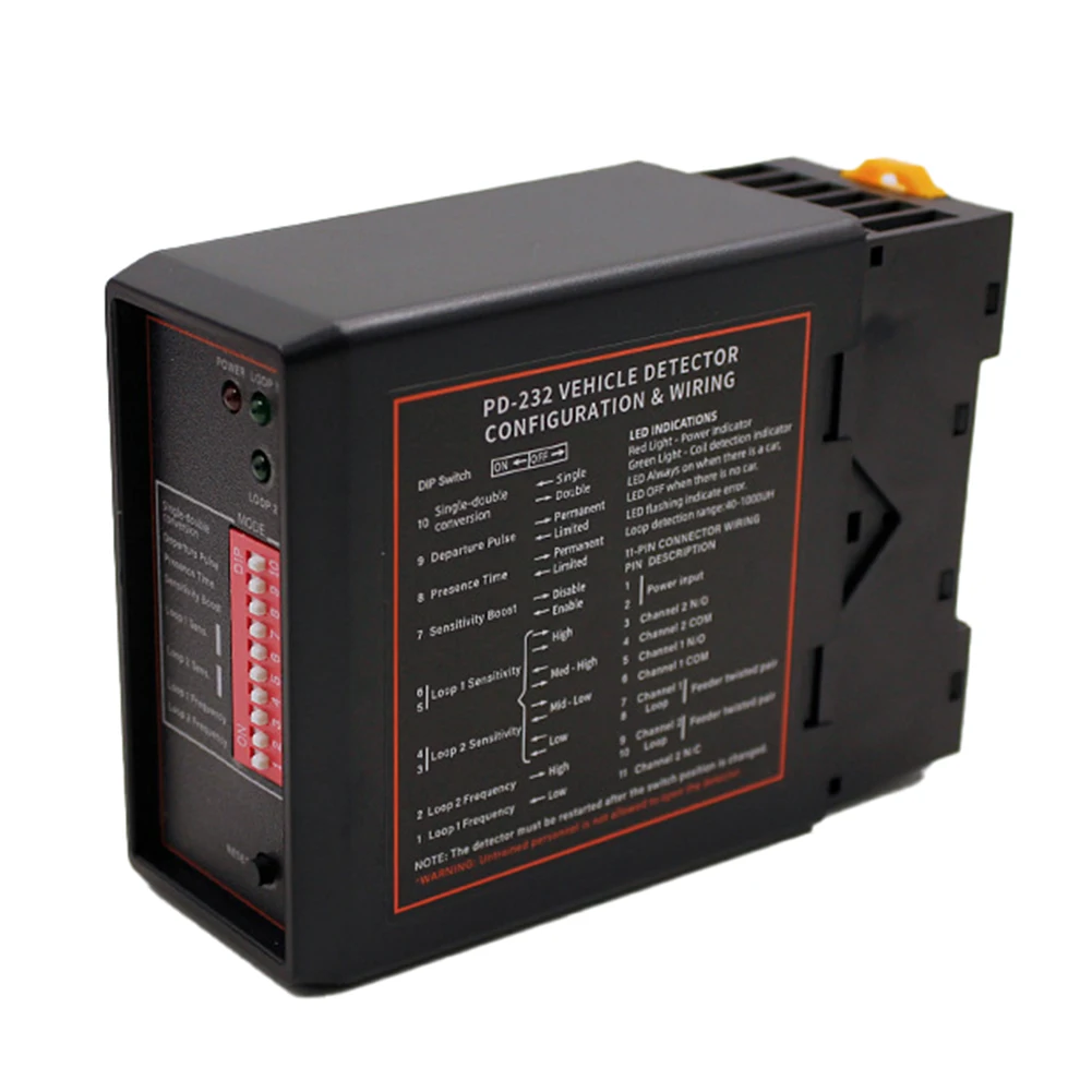 PD232 Dual-Channel Vehicle Loop Detector Sensor With Direction Detection And Adjustable Sensitivity For Parking Lot Gate Openers - view 6