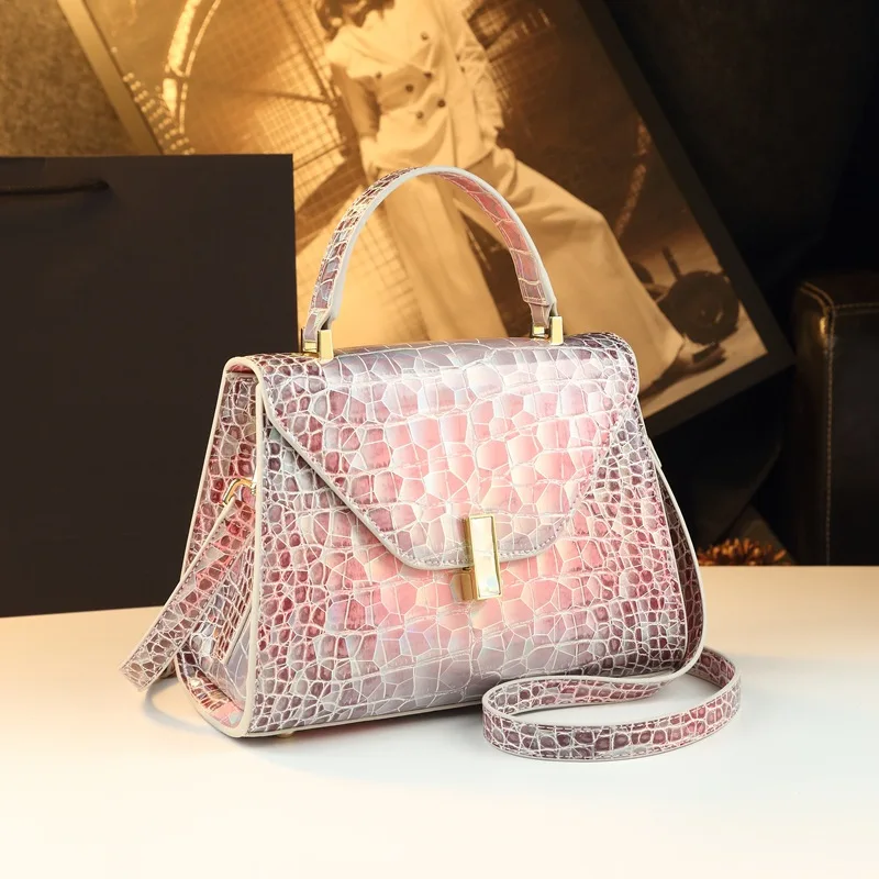 

Trendy Fashion Crossbody Handbag For Women Luxury Designer Large Capacity Leather Diaper Bag Elegant Commuter Solid Color