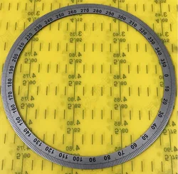 Diameter:190mm Inner d:165mm Thickness:2mm 360 Degree Angle Dial Plate Stainless Steel Disc