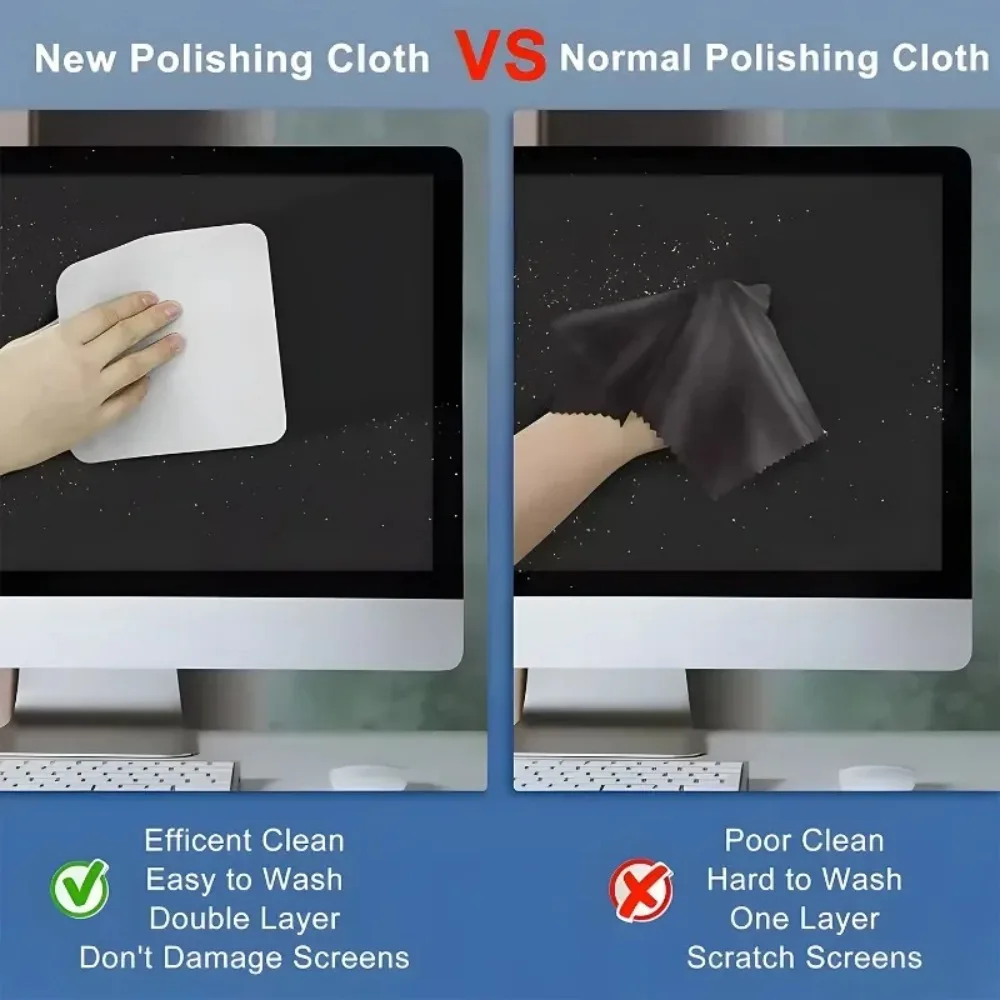 1-5Pcs Polishing Cloth with Box for Apple Iphone Nano-Texture Screen Cleaning Cloth for IPad Mac Pro Lens Camera Display Cleaner