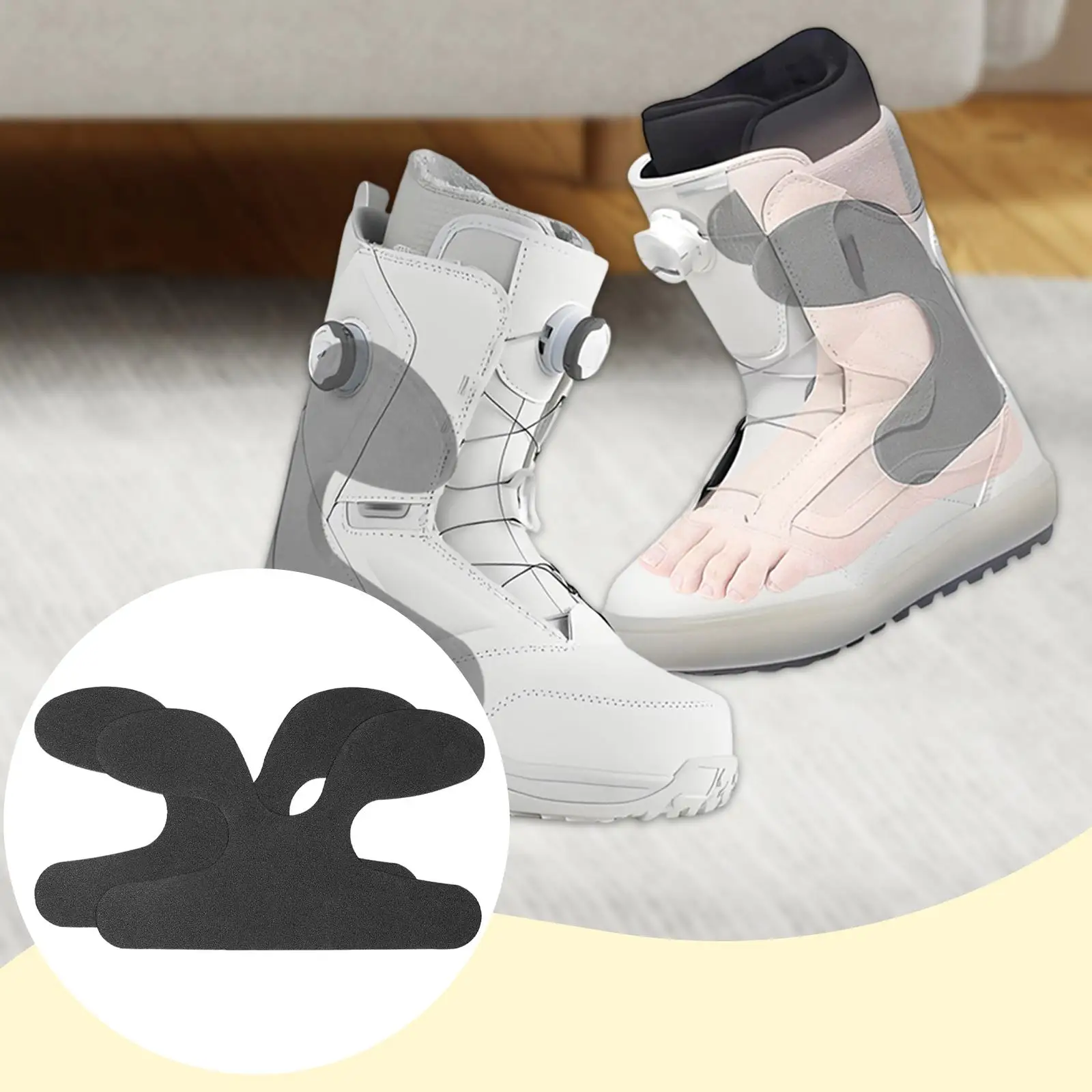 2Pcs, Ski Boot Ankle Wrap Pads, Practical, Reduces Ankle Hurt, Snowboard Boots Fitting Pad, Self Adhesive, EVA