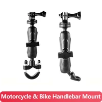 Soporte de aluminio para manillar de motocicleta, accesorios para Cámara de Acción GoPro Hero 13 12 11 10 9 Insta360 AKASO SJCAM DJI Osmo