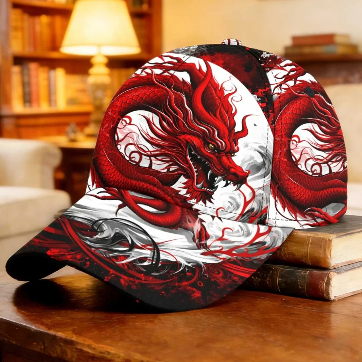 Red Dragon Fury Baseball Cap for dad Hat Urban Fashion Skateboarding Fishing Trip Cab Driver Cap Father'S Day Gift