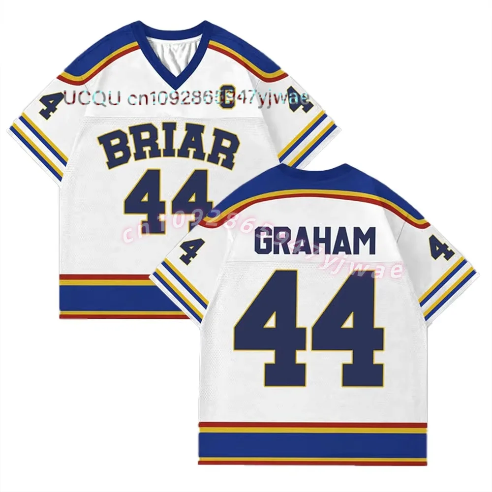 hot tv Off Campus Briar University Jersey Graham 44 22 DI LAURENTIS 66 Tucker46 T-shirt V-neck Short Sleeve Women name tag Tees